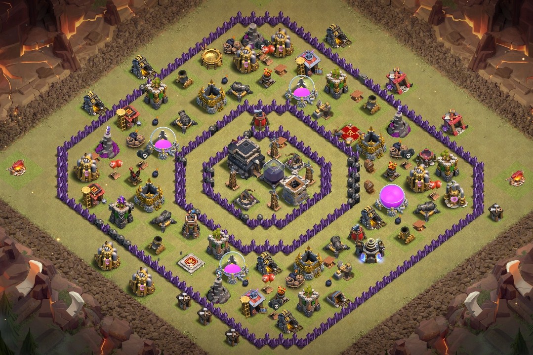 Base layouts Clash of Clans th 9 - Farm / Resource Protection.