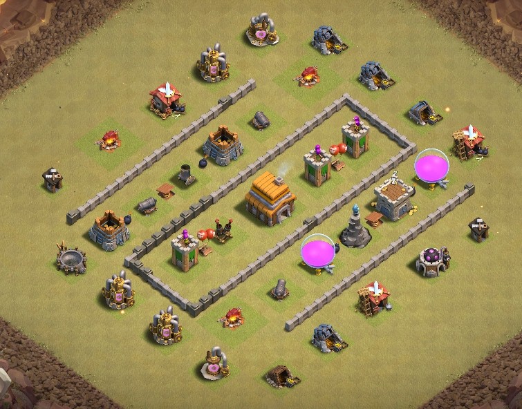 base layout of Clash of Clans 5 TH - #13