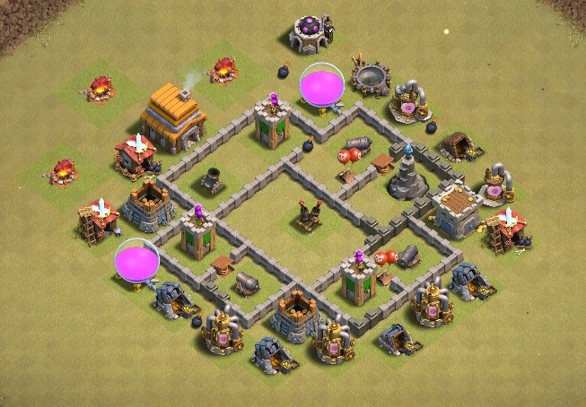 base layout of Clash of Clans 5 TH - #12