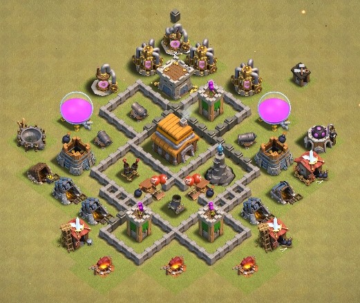 base layout of Clash of Clans 5 TH - #11