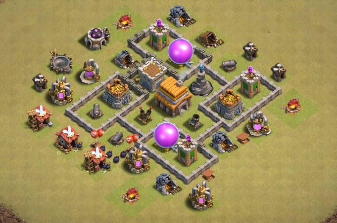 base layout of Clash of Clans 5 TH - #10