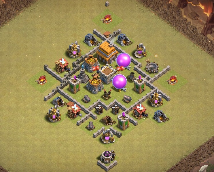 base layout of Clash of Clans 5 TH - #9