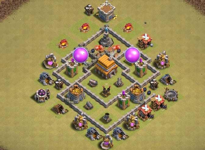 base layout of Clash of Clans 5 TH - #7