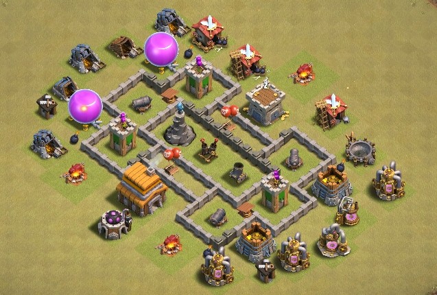 base layout of Clash of Clans 5 TH - #1