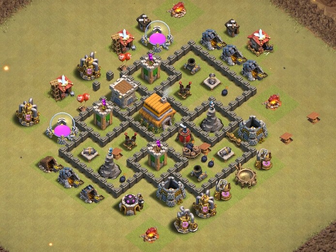 base layout of Clash of Clans 6 TH - #15