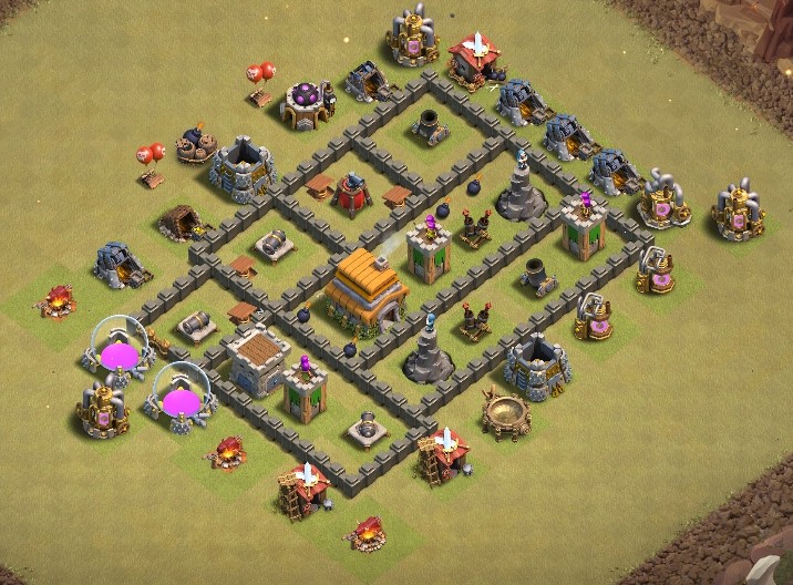base layout of Clash of Clans 6 TH - #14