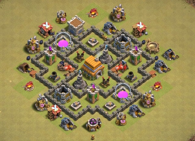 base layout of Clash of Clans 6 TH - #13