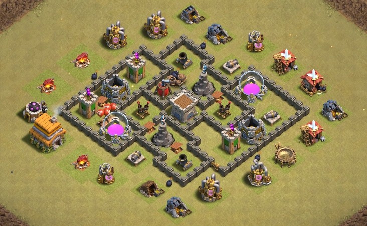 base layout of Clash of Clans 6 TH - #12