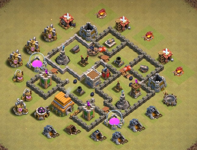base layout of Clash of Clans 6 TH - #9