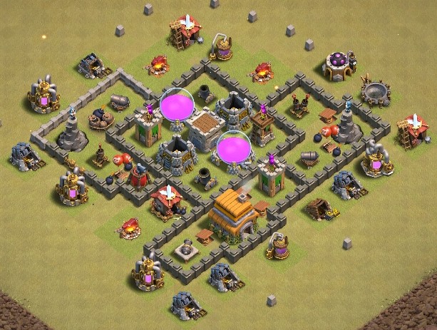 base layout of Clash of Clans 6 TH - #8
