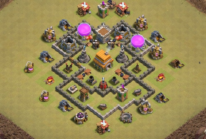 base layout of Clash of Clans 6 TH - #7