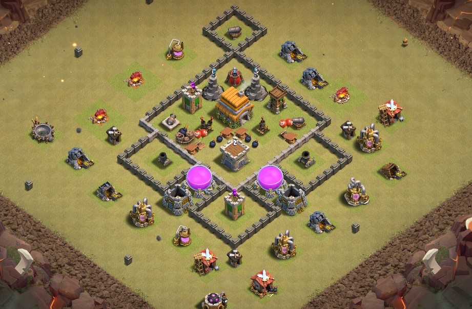 base layout of Clash of Clans 6 TH - #5