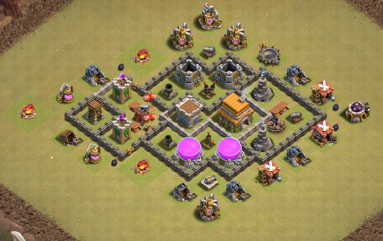 base layout of Clash of Clans 6 TH - #4