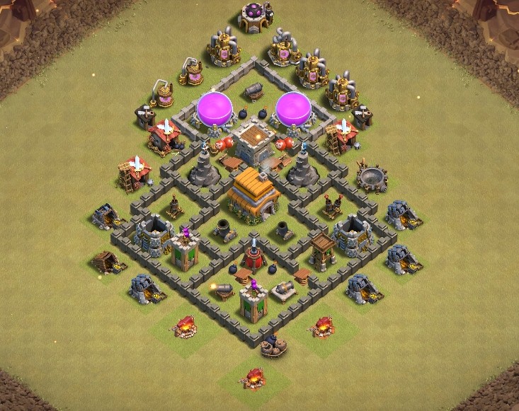 base layout of Clash of Clans 6 TH - #3