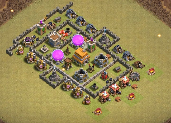 base layout of Clash of Clans 6 TH - #1