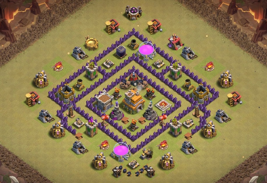 base layout of Clash of Clans 7 TH - #12