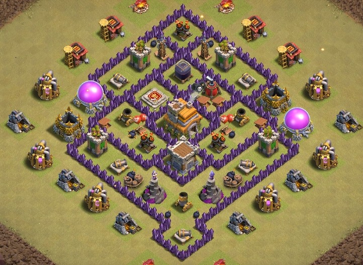 base layout of Clash of Clans 7 TH - #10
