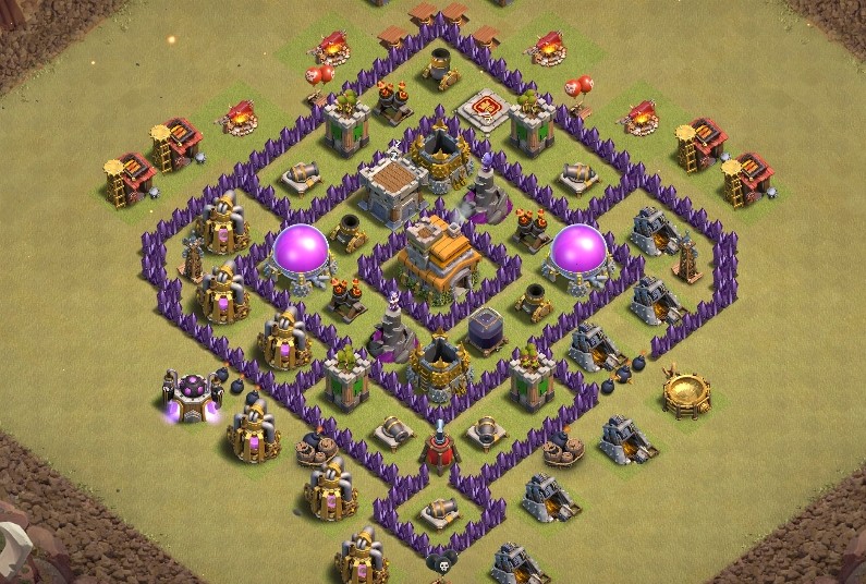 base layout of Clash of Clans 7 TH - #6