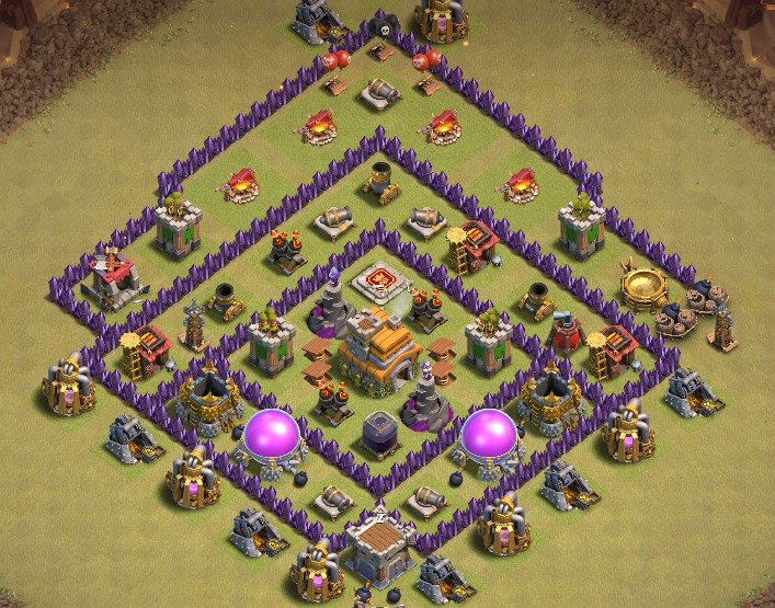 base layout of Clash of Clans 7 TH - #5