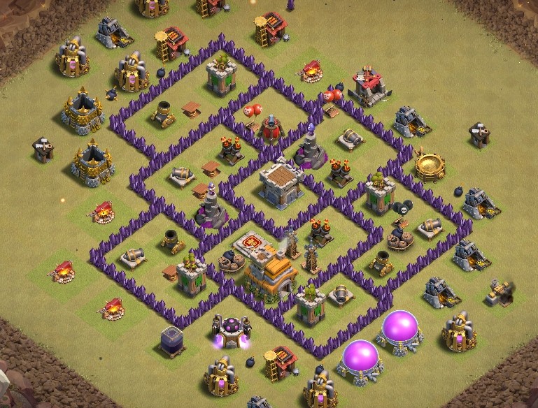 base layout of Clash of Clans 7 TH - #2