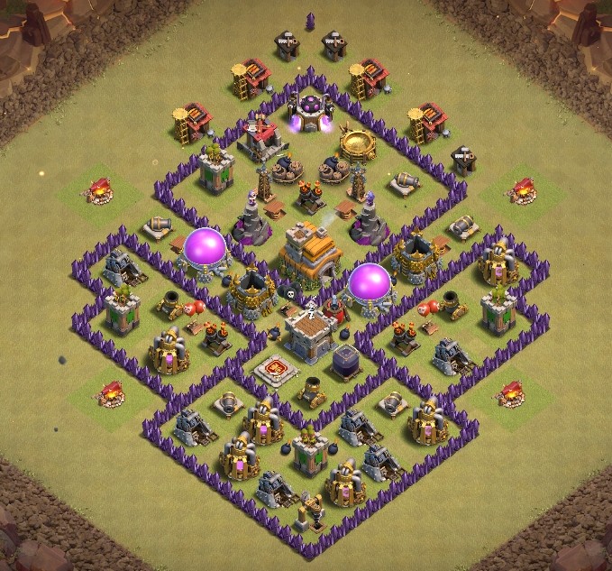base layout of Clash of Clans 7 TH - #1