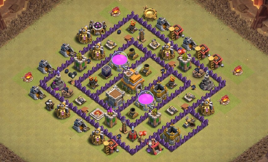 base layout of Clash of Clans 7 TH - #15