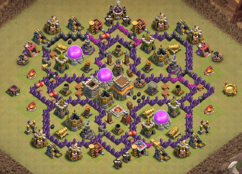 base layout of Clash of Clans 8 TH - #8