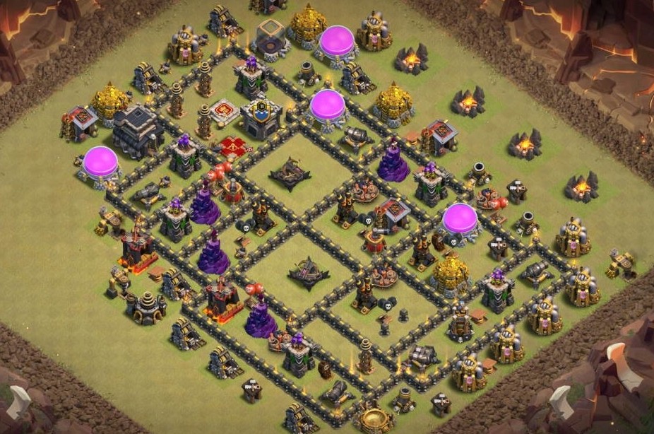 base layout of Clash of Clans 9 TH - #15