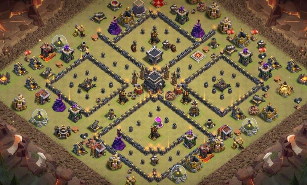 base layout of Clash of Clans 9 TH - #14