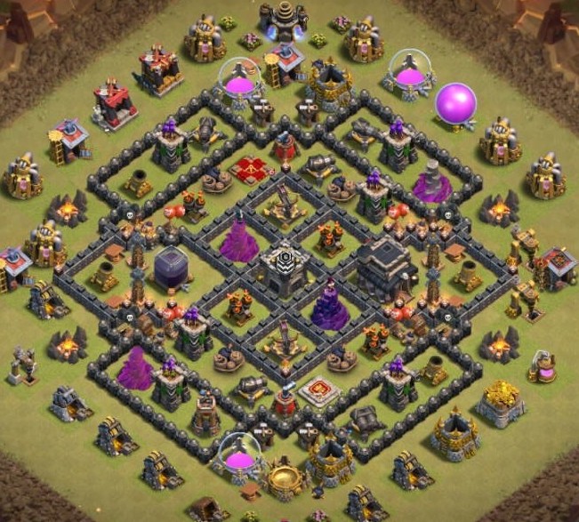 base layout of Clash of Clans 9 TH - #13