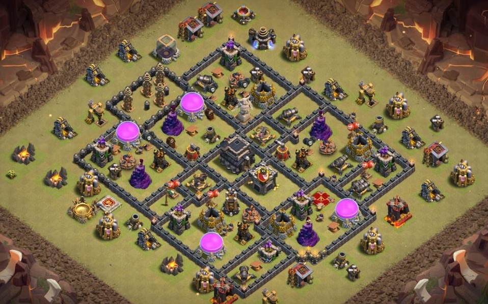 base layout of Clash of Clans 9 TH - #10