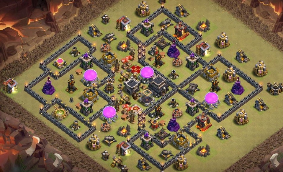base layout of Clash of Clans 9 TH - #9