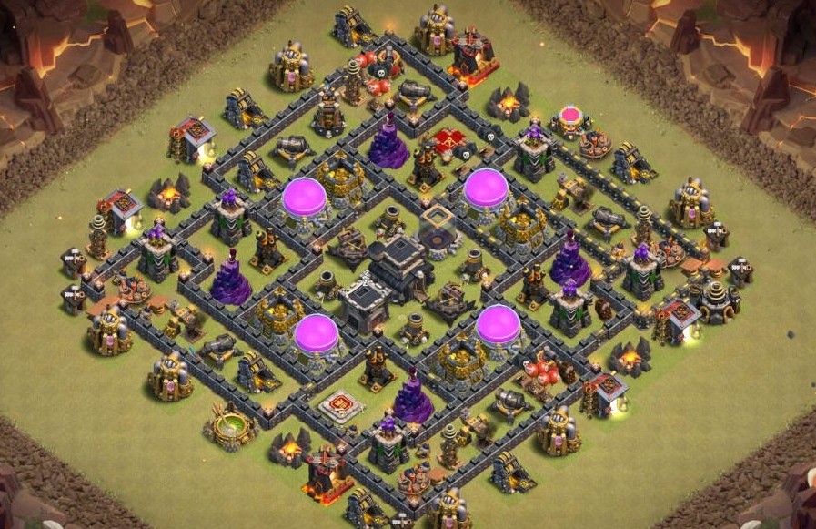 base layout of Clash of Clans 9 TH - #8