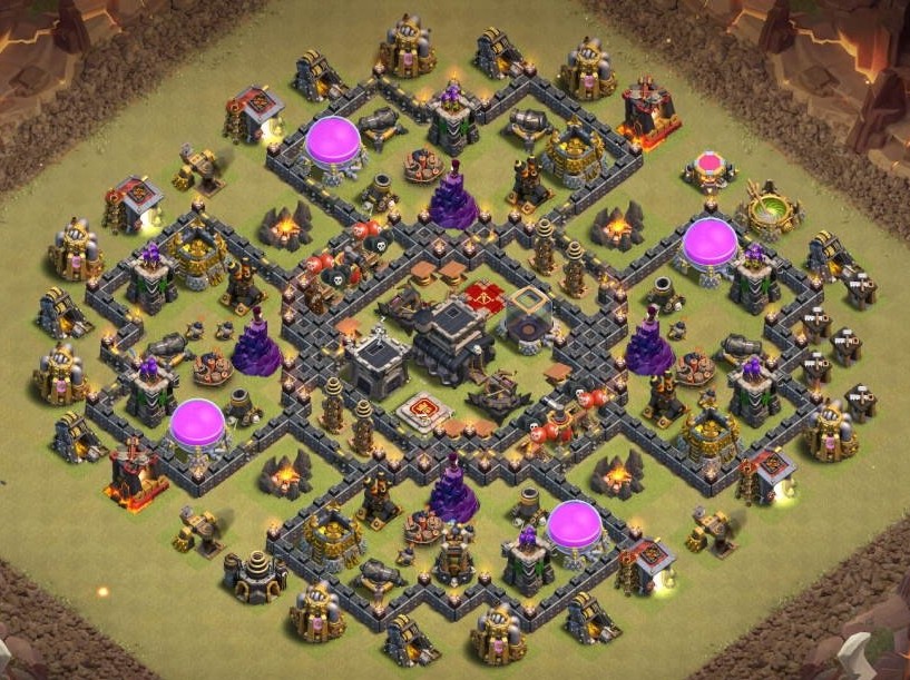 base layout of Clash of Clans 9 TH - #7