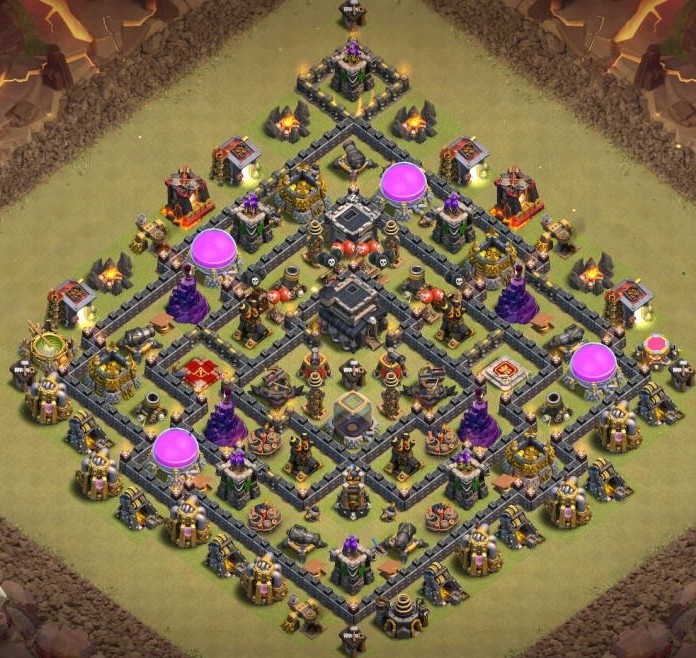 base layout of Clash of Clans 9 TH - #6