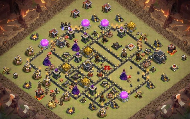 base layout of Clash of Clans 9 TH - #5
