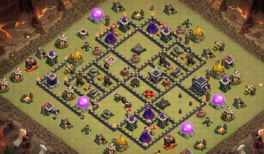 base layout of Clash of Clans 9 TH - #4