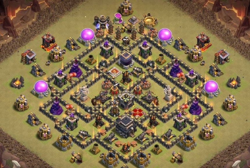 base layout of Clash of Clans 9 TH - #3