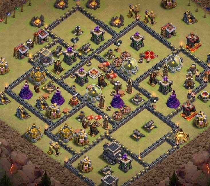 base layout of Clash of Clans 9 TH - #2